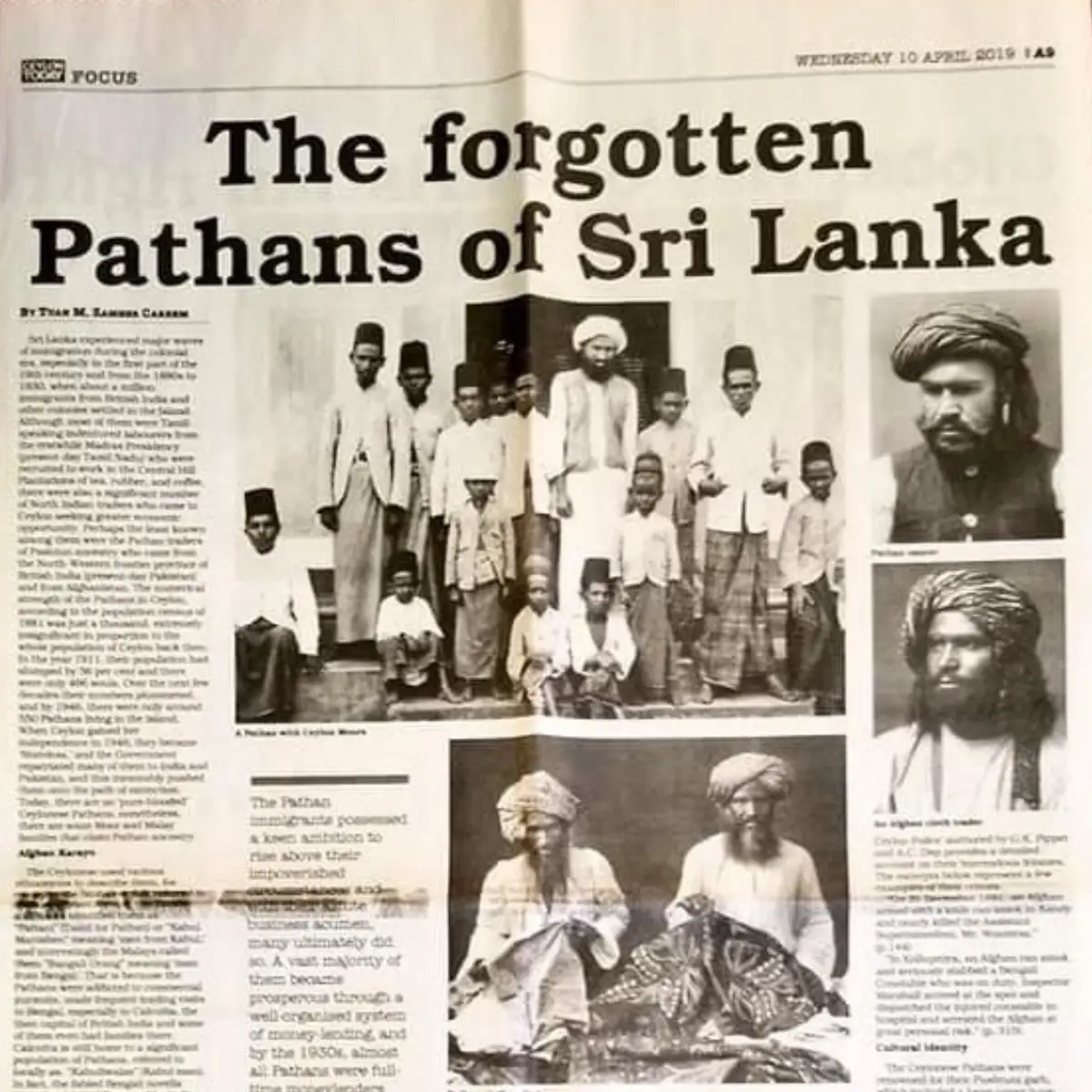 During 19th and 20th centuries Sri Lanka faced waves of immigration from British India and its colonies. Many were also sent to work as indentured labourers. These people mainly came from British India and worked on central Hill plantations of tea, rubber, and coffee. Among these people, there was a group of Afghans, who were sent to work as horse keepers and labourers. These Pashtuns originally came from Afghanistan, North Western Frontiers, and Balochistan Agency and were in numerous tribes e.g Afridi, Khilji, Yousafzai, Kakar, Ahmadzai etc. The local people referred to them with many names, Afghan Karayo (Afghan man), Pattani, Pattaniyar, Kabul Manishen (man from Kabul), Bengali Orang (Man from Bengal), because Pashtun traders would frequently travel to Bengal, mainly Calcutta where there's also a famous novel by Rabindranath Tagore called 