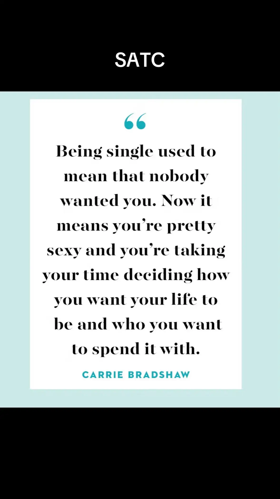 #creatorsearchinsights #single #SATC #CARRIE #independent #women