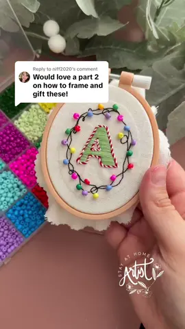 Replying to @niff2020 kits and a pattern coming to the shop this FRIDAY! ✨⭐️ #HandmadeEmbroidery #christmas #handmadegifts 