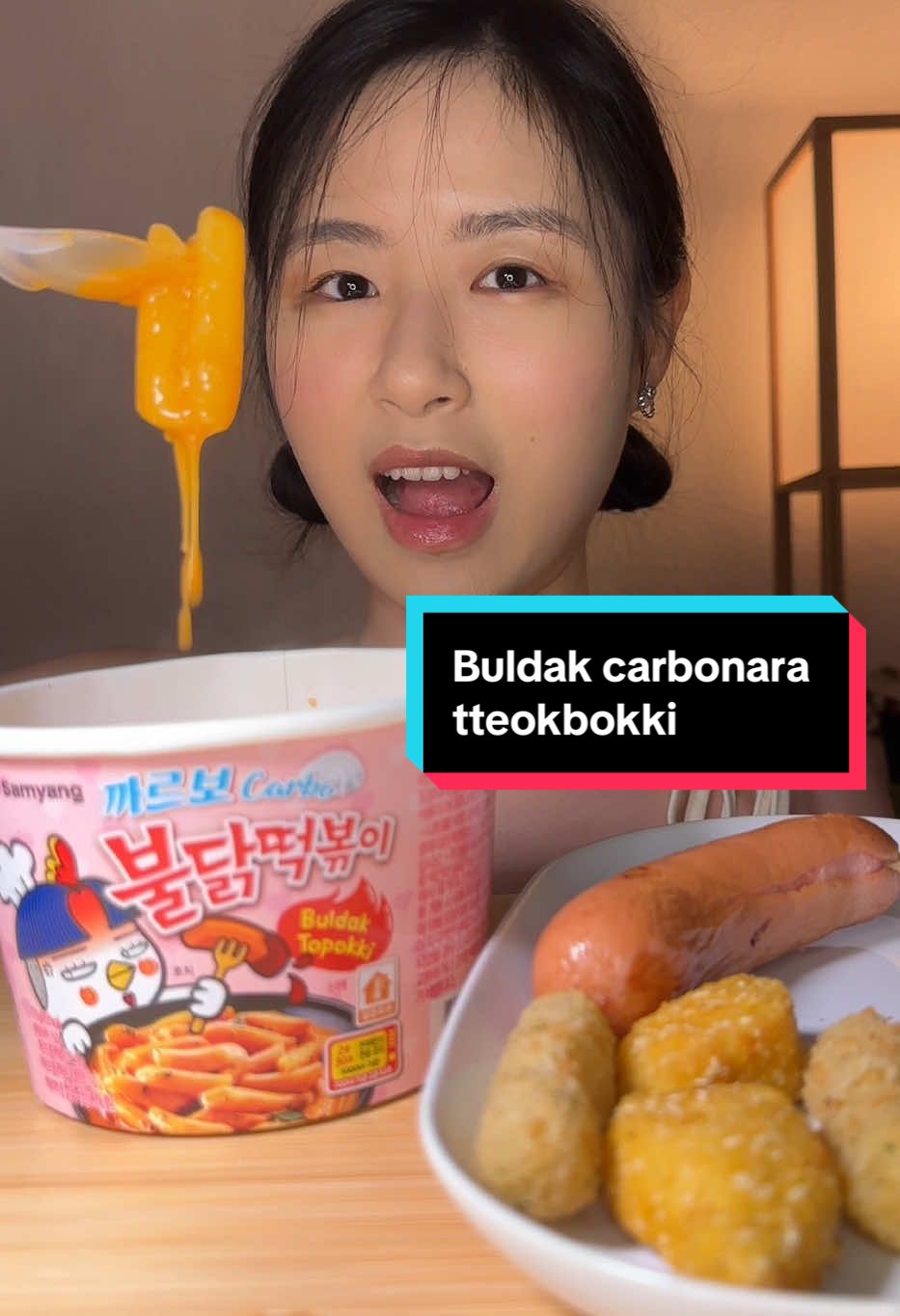 I got my hands on this new carbonara buldak tteokbokki and it was SO GOOD #buldak #buldakcarbonara #buldaktteokbokki #tteokbokki #떡볶이 #topokki #mukbangvideo #mukbangs #먹방 #mukbangasmr #asmreating #asmrtiktok #asmr #eating #tiktokfoodie #fyp #tiktokviral 