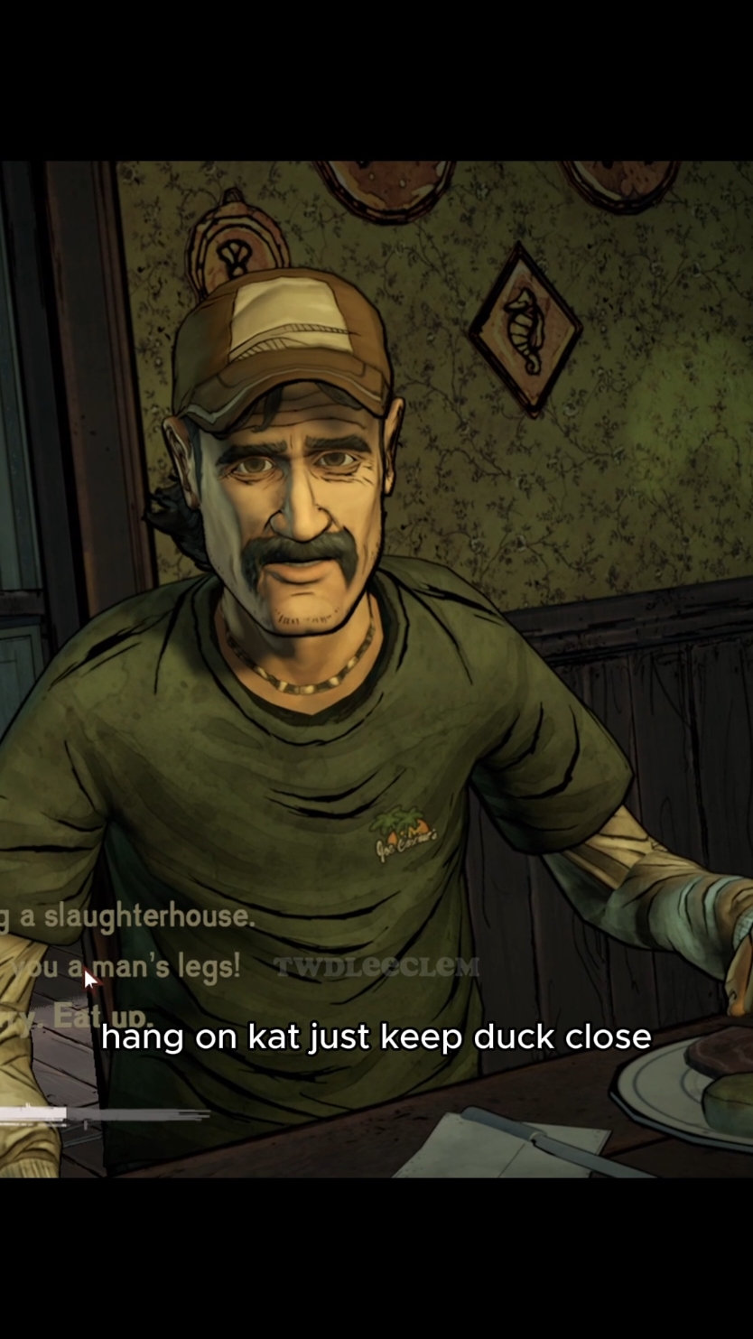Lee let's Larry eat #thewalkingdeadgame #twdg #twd #leeeverett #clementinetwdg 