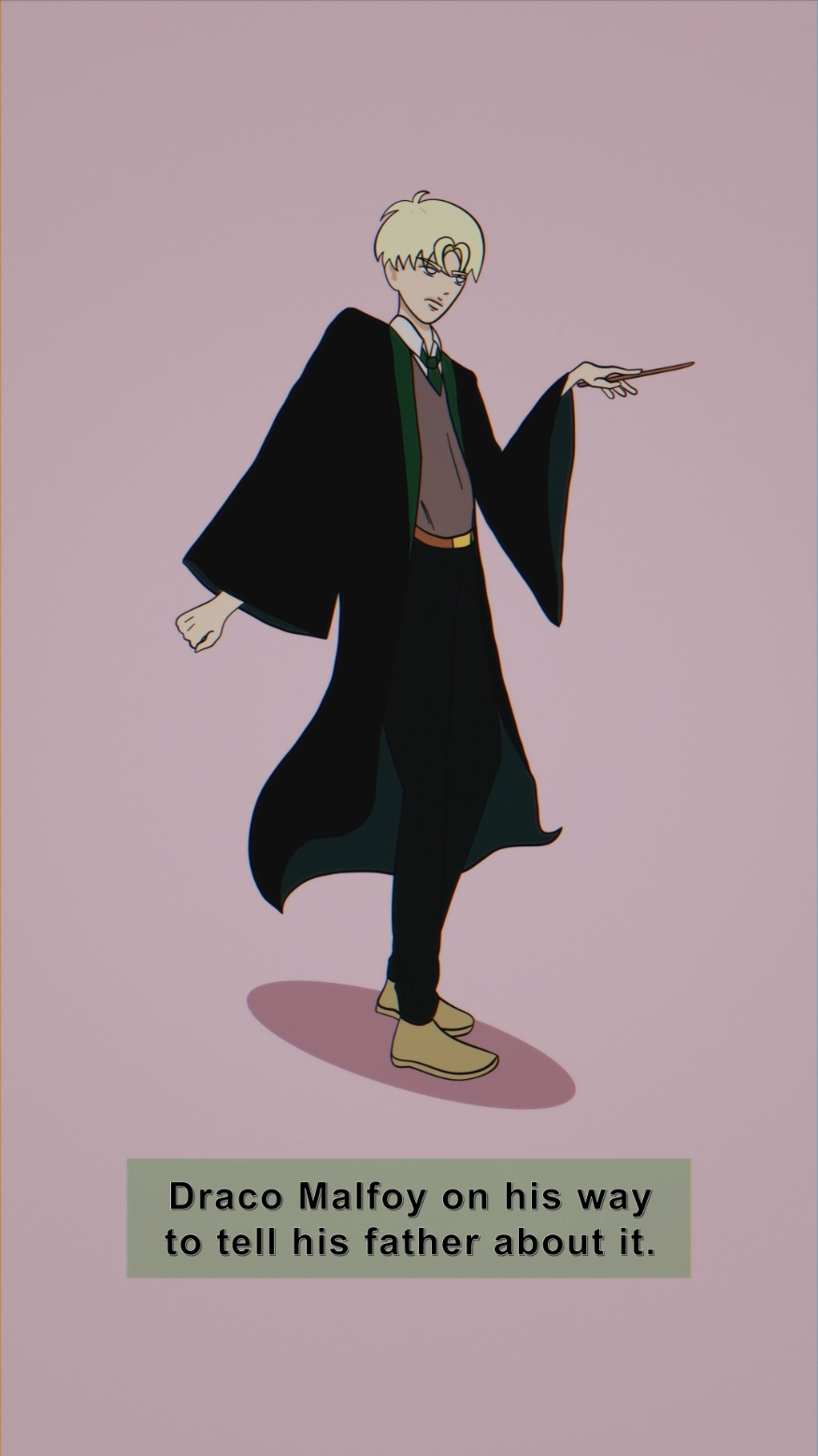 Since y'all loved the other #dracomalfoy #animation so much, here's another one I cooked up spontaneously 😭 * * * #malfoy #harrypotter #draco #myfatherwillhearaboutthis #meme #anime 