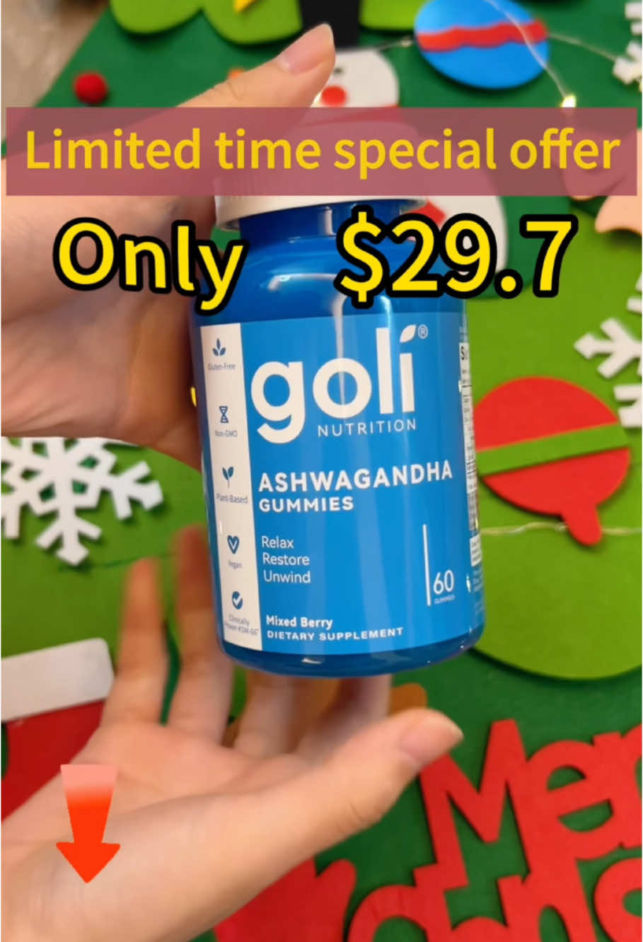 These goli ashwaganda gummies help me sleep better, focus better, relax more and lower my cortisol #goli #ashwagandha #cortisol #tiktokblackfriday #blackfriday #tiktokshop #gift #health 