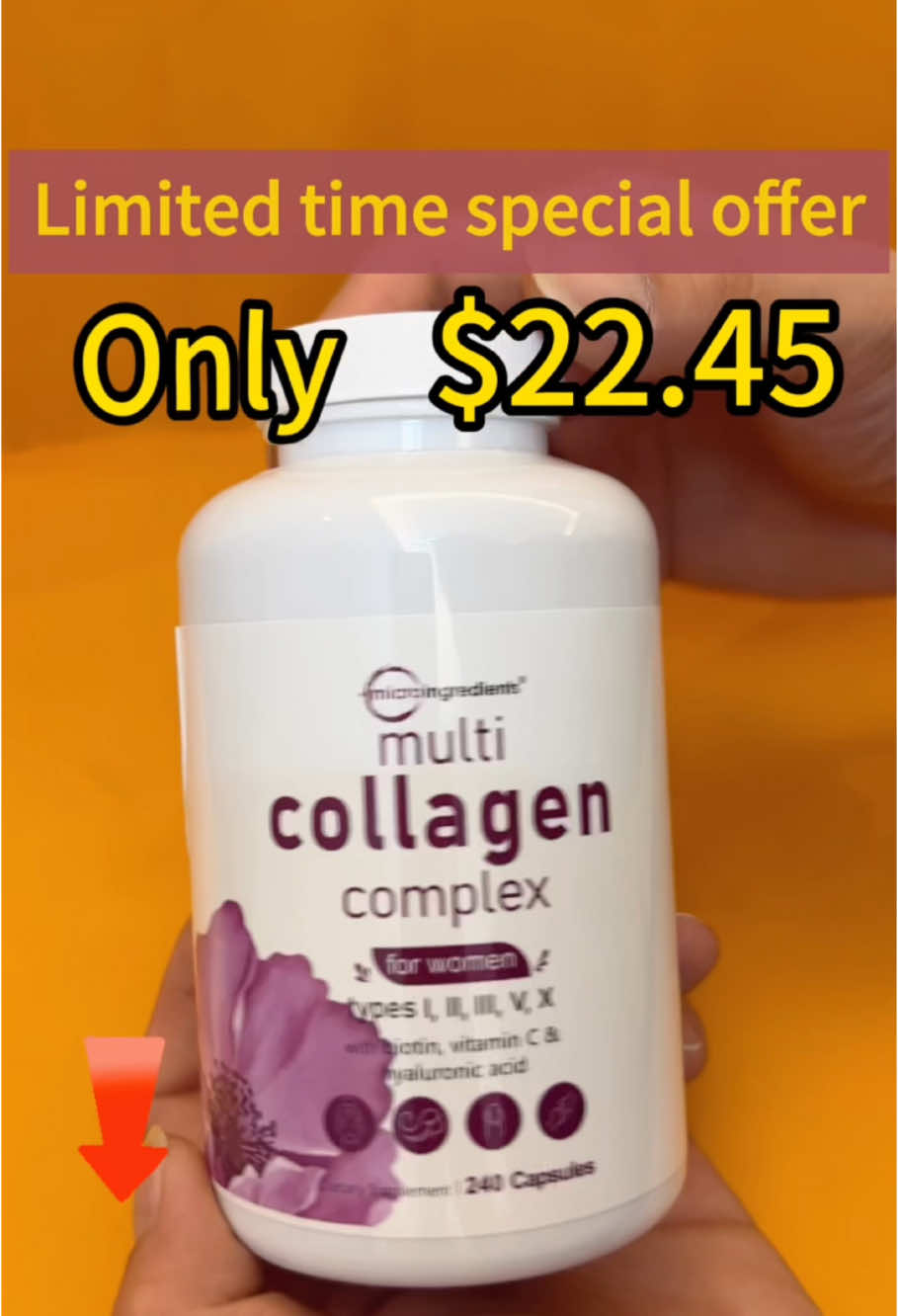 You will not believe what he just said. Collagen may help with skin, hair, nails, joints and even energy !! These are Micro ingredients with 5 differnt collagen peptides with bition, vitamin C and hyaluronic acid !! #collagen #skincare #collagenpeptides #TikTokShop #resultsmayvary #tiktokblackfriday #blackfriday #gift #beauty 