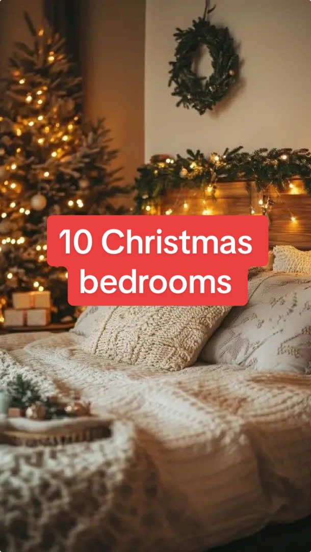 10 cozy beautiful christmas bedroom ideas 🛌 christmas countdown is officially here 🎄 #christmasbedroom #christmasbedroomideas #christmas #christmastiktok #viralchristmas #cozychristmas #christmas2024 #creatorsearchinsights