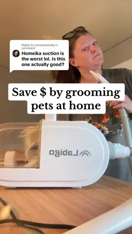 Replying to @crenshawbaby labigos pet grooming vaccum is the best of the best! #dog #dogsoftiktok #cat #cataoftiktok #doggrooming #grooming #vacuum #labigo 