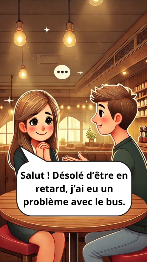 Conversation en Français : S’excuser et Profiter du Moment | Dialogue Amical pour Débutants #ApprendreLeFrançais #ConversationFrançaise #SExcuserEnFrançais #FrançaisDébutant #PratiqueFrançaise #DialogueFrançais #AméliorerFrançais #ExpressionOrale #LangueFrançaise #TikTokFrançais #FrançaisFacile