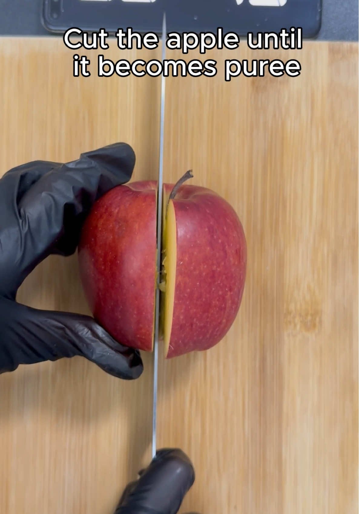 Cut the apple until it becomes puree #satisfying #cuttingfood #cuttingapple #foodasmr #fypシ 