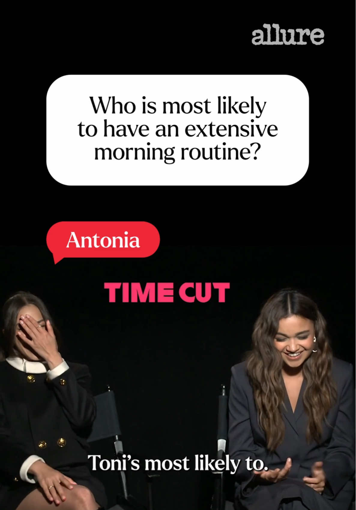 Join @Maddie L Bailey and @Toni from the cast of Time Cut as they play ‘Most Likely To…” Did your predictions match up? Tune in to find out! ✨ 🎬 #Allure #Allurebeauty #TimeCut #Netflix #MostLikelyTo #MadisonBailey #AntoniaGentry 