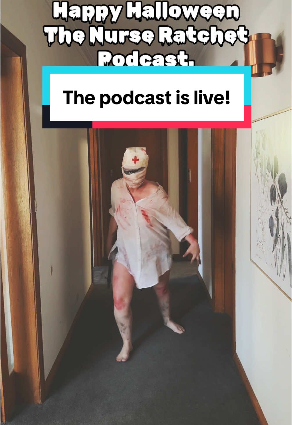 This costume took me all arvo ✌️ so check us out and give us 5 🌟…..Or nurse ratchet will come get you! Avails on spotify! #happyhalloween #nurseratchet #podcast  #nurse #truecrimetok #truecrimepodcast 