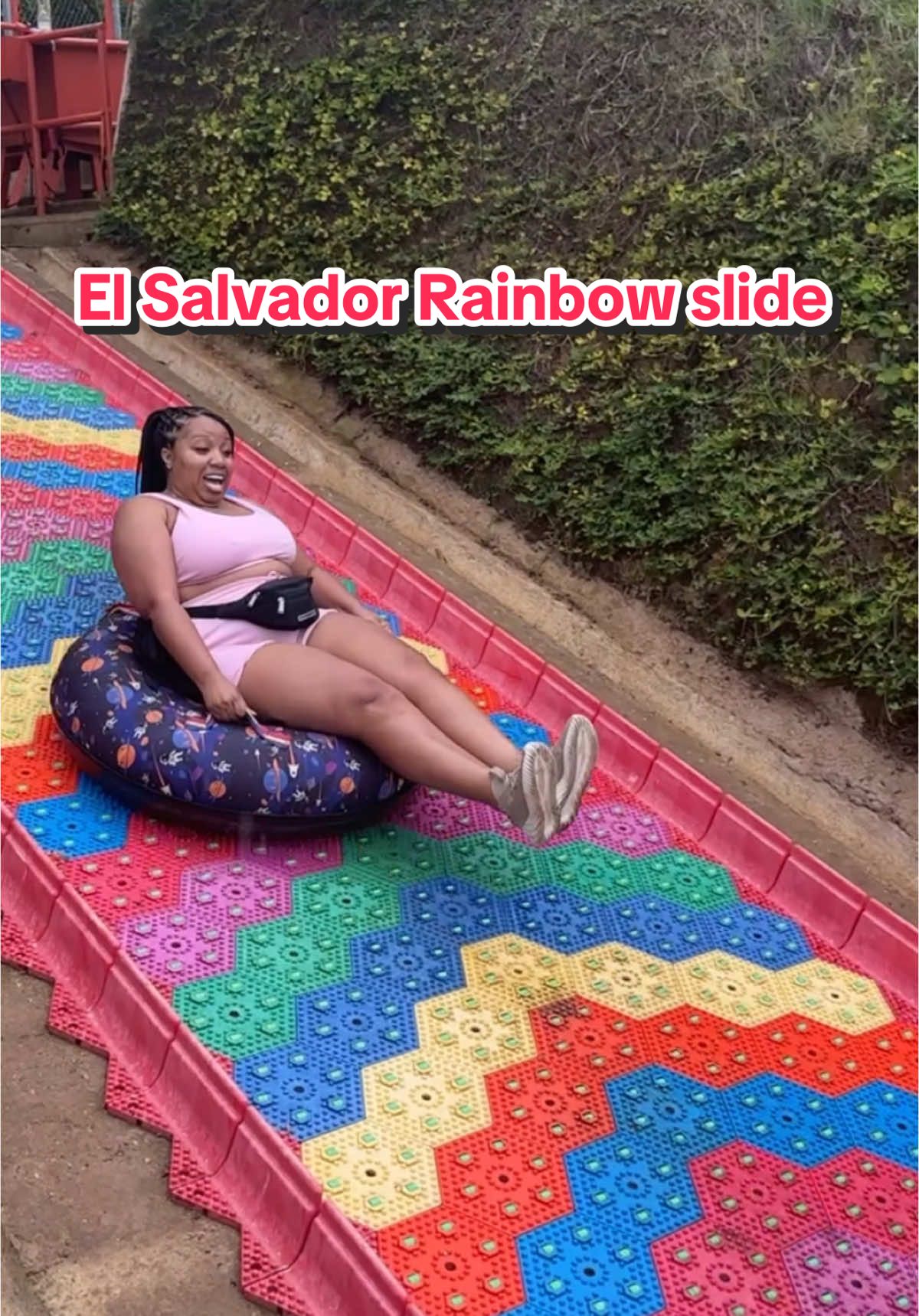 It took me over a year to gain the courage to post this #elsalvador🇸🇻 #rainbowslide #fyp #blackgirltiktok #blackgirltravel 