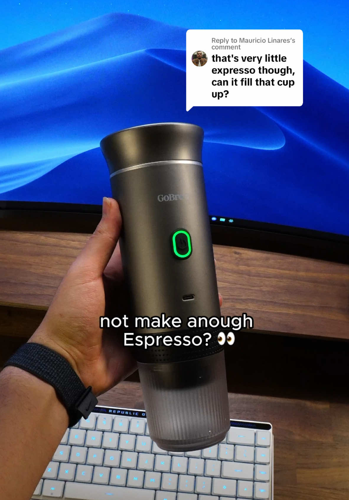 Replying to @Mauricio Linares Does the GoBrew make enough Espresso? 🤔  Get yours Now for 50% OFF before they’re gone! #fyp #coffee #espresso #asmr #espressomachine #coffeetiktok #tiktokmademebuyit #coffeeathome #espressotiktok #TikTokShop #viralvideo 