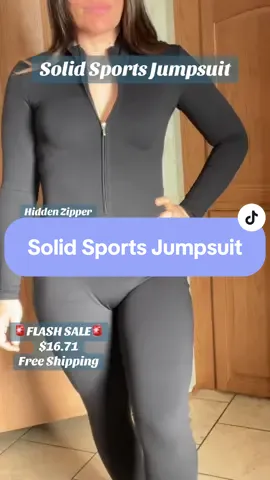 Checkout all the colors! This Solid Sports Jumpsuit is so flattering 🖤 #jumpsuit #jumpsuitstyle #blackjumpsuit #tiktokshopblackfriday #tiktokshopcybermonday #tiktokshopholidayhaul #seasonessentials 