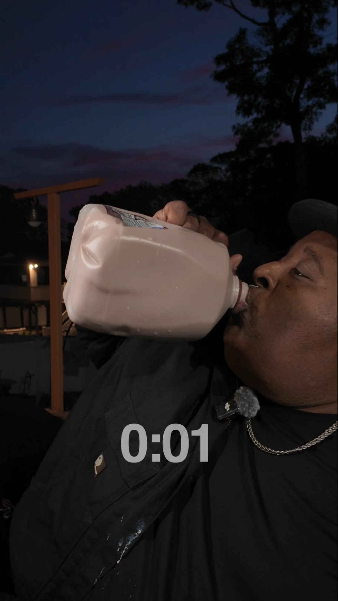 Chugging a whole gallon of chocolate milk in under a minute! #chocolatemilk #gallonchallenge #gallonmilkchallenge 