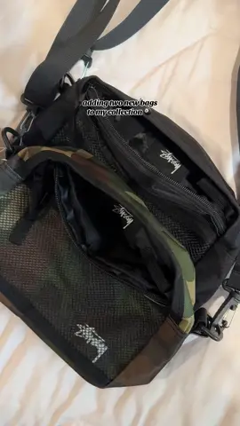 little early anniversary gifts from my love ❤️‍🔥🎱  #stussy #stussysidebag #bagcollection #pursecollection #camobag #stussycamobag #stussy8ball #stussyoutlet #stussybag #unboxing #stussyunboxing #sahm #boymom 
