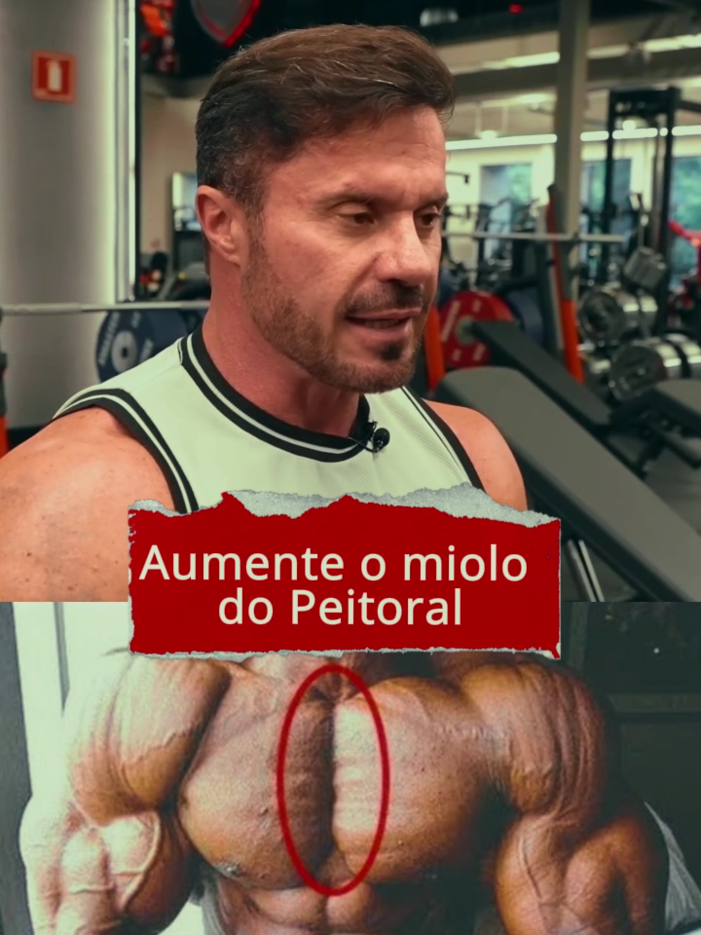 Aumente a parte interna do peitoral. . #Treino #cariani #peitoral