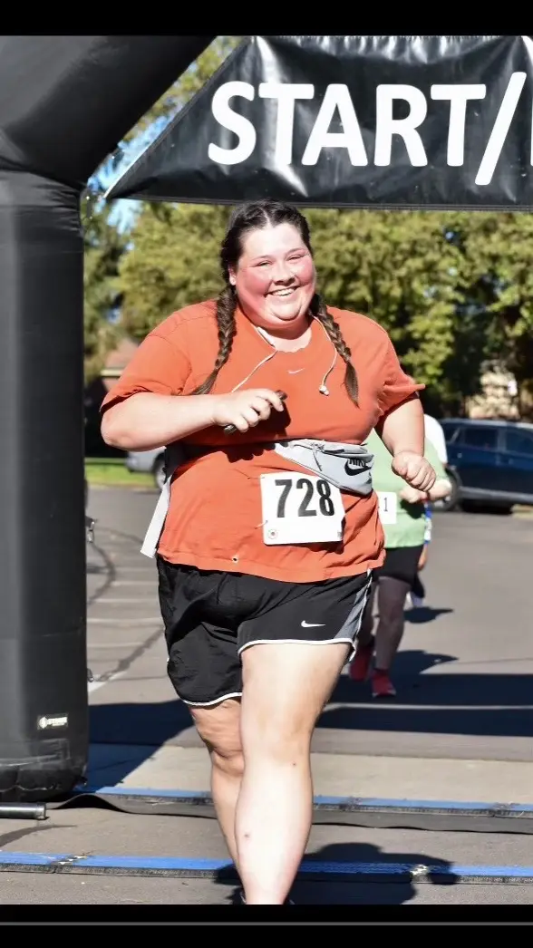 At first glance I hate this picture. But then I notice my beautiful smile, the joy in my eyes, the fact that I am accomplishing a goal I set for myself. I see my legs are strong to carry a heavier body! My heart is healtheir because of the runs I do. I have memories of working hard to prove to myself I am capable. I remember I am fearfully and wonderfully made and that goes beyond my physical body. And after a while, I love this picture. ♥️♥️♥️♥️ #plussizerunner #runtokcommunity #runtok #runner 
