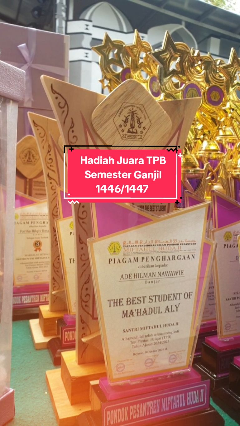 Hadiah Juara TPB Semester Ganjil 1446/1447 H #rewards #juara #santri #santriputri #santriapabayasari #miftahulhuda2bayasari #pondokpesantren #fyp 