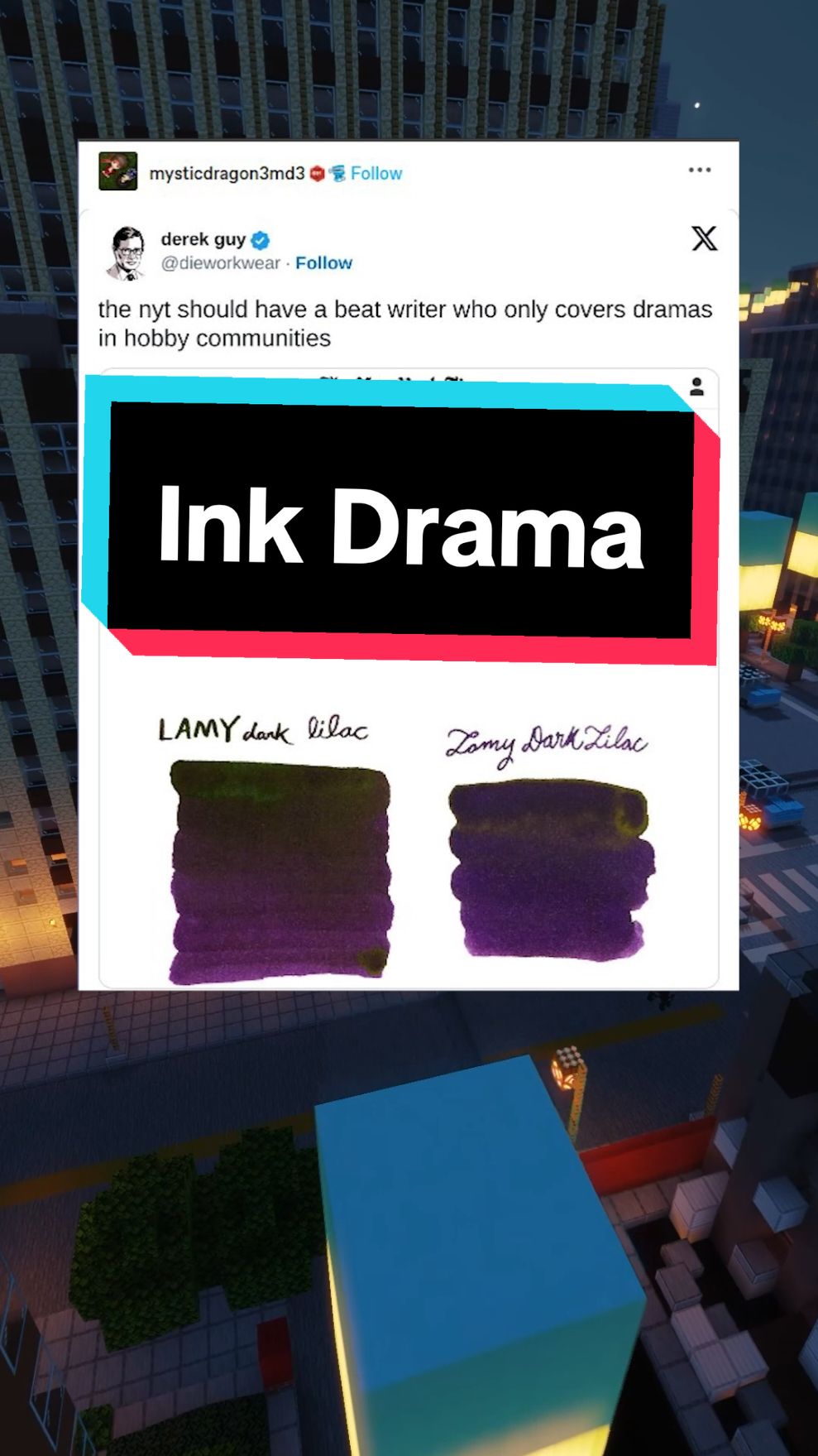 Intrigue, Ink and Drama Grip the Fountain Pen Community A manufacturer reintroduced Dark Lilac, a limited-edition ink, to great fanfare. The only problem? The color had changed. #qna #storytime #funny #tumblr #drama #hobby 