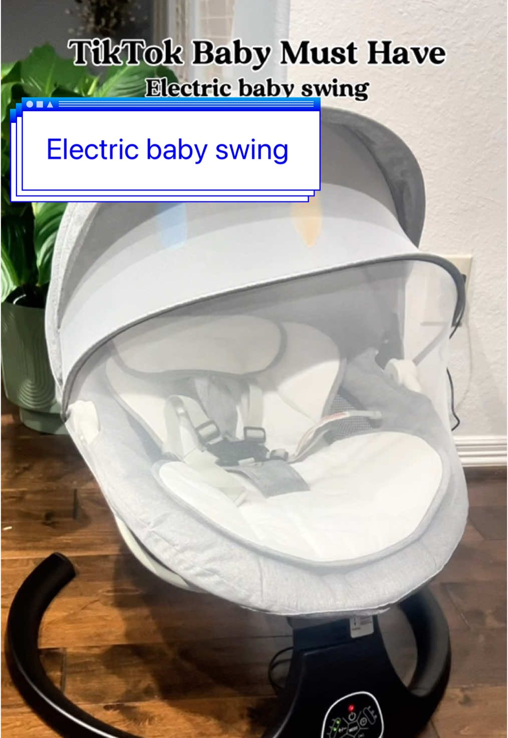 Tiktok baby must have ~ Electric baby swing ✨🤌🏽 #babymusthaves #affordable #tiktok #tiktokshopfinds #babyswing #nepalimuser #fyp 