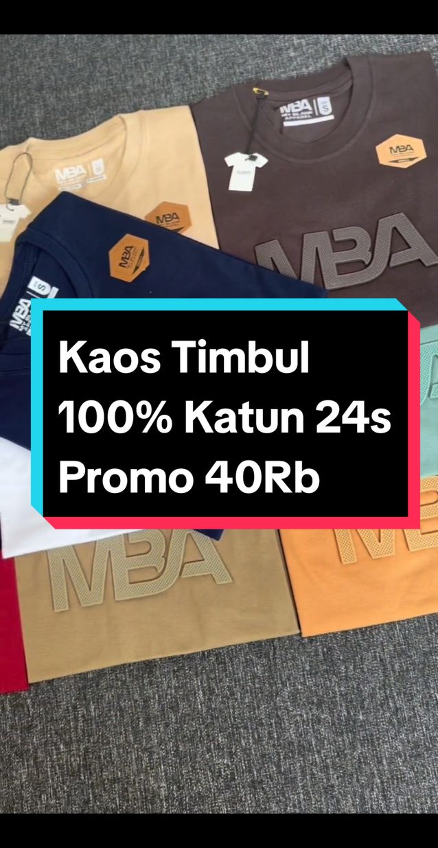 PROMO KAOS TIMBUL MBA 100% KATUN 24S #wibgajian #kaosmba #kaosdistro #kaosmurah #kaospremium #kaospria #promokaos 