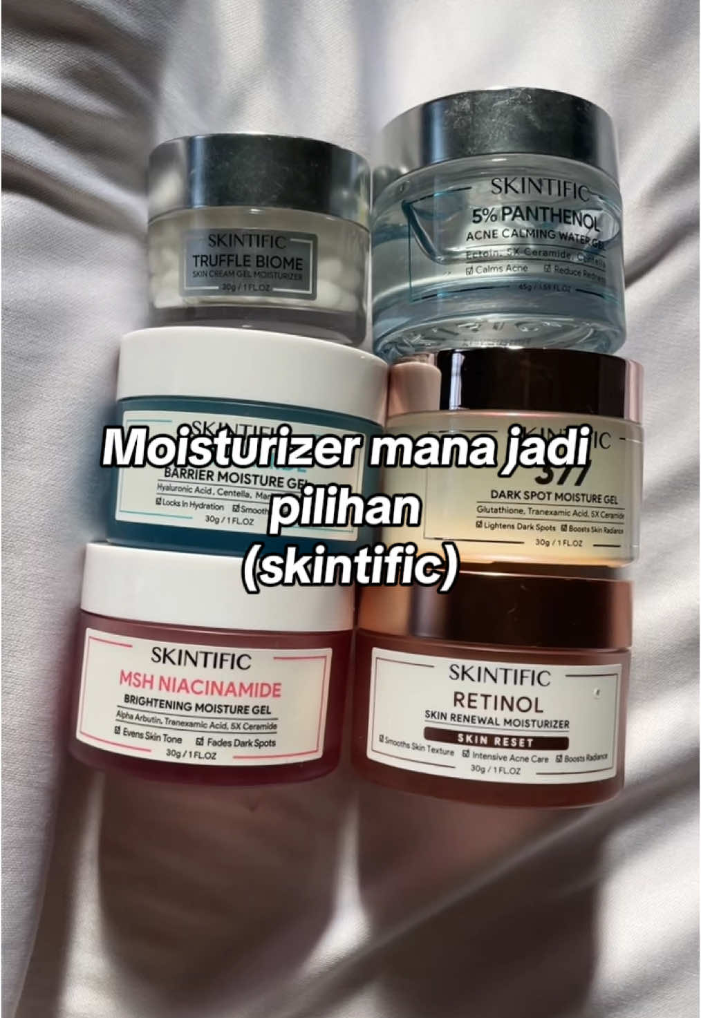 pilih moisturizer ikut masalah kulit anda 👏#skintific #skintificmy #skintificpromo #moisturizerviral 