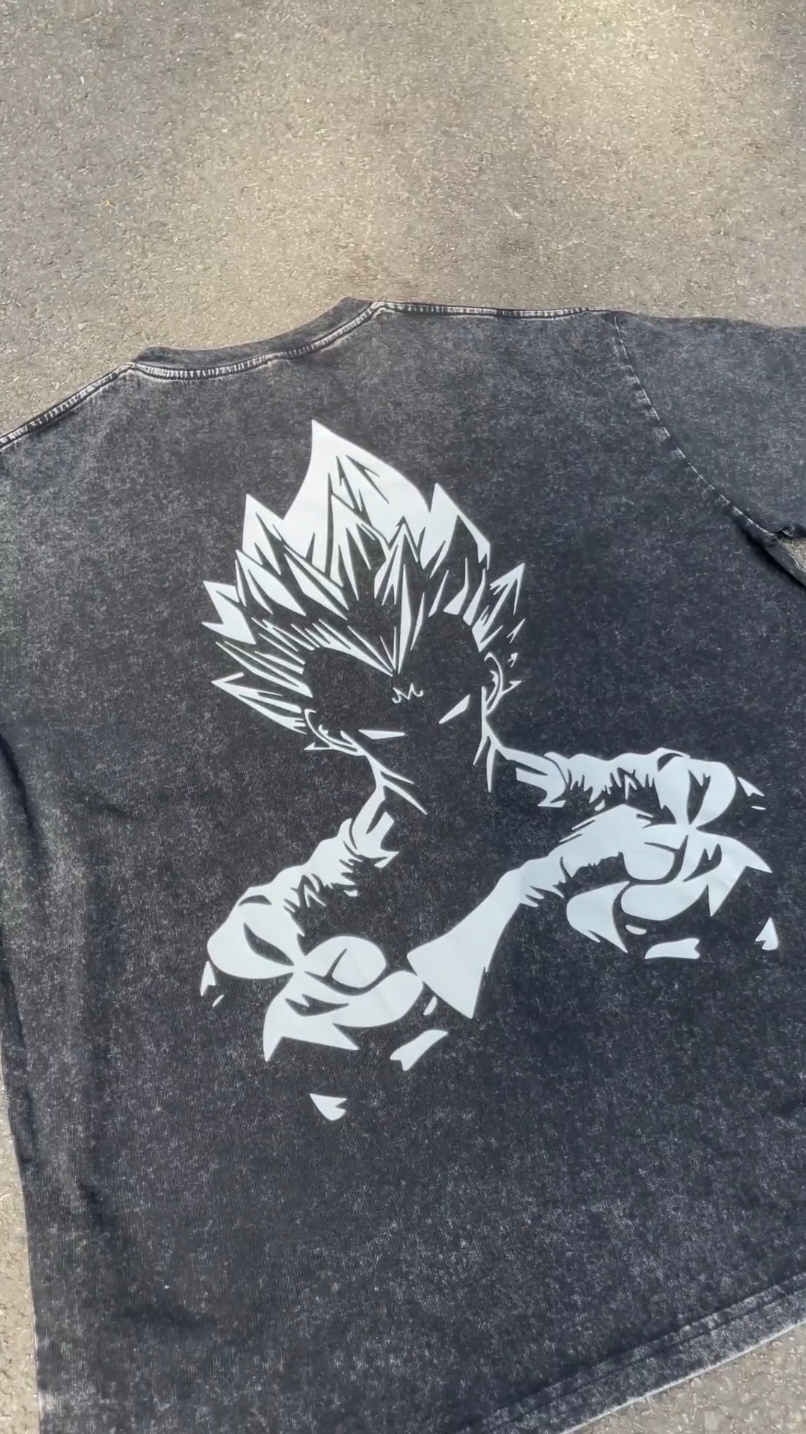 Prince of all Saiyan's, always rising to the challenge 👑 💥 #vegeta #dragonball #fashion #fyp #animetiktok #tshirt 