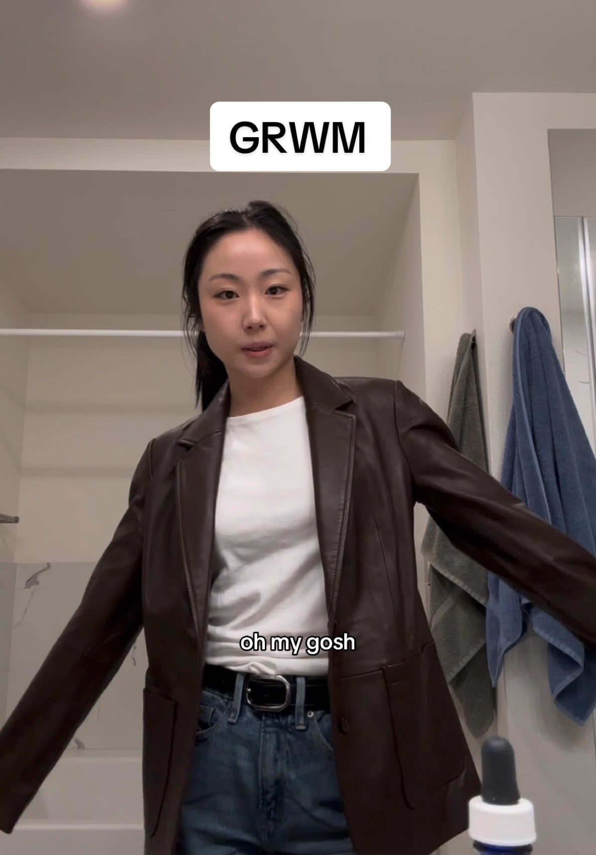 anyone else plan their outfits the day before??? :0 #grwm #getdressedwithme #corporategirlies #morningvlog @madewell @Brandy Melville @Good American 