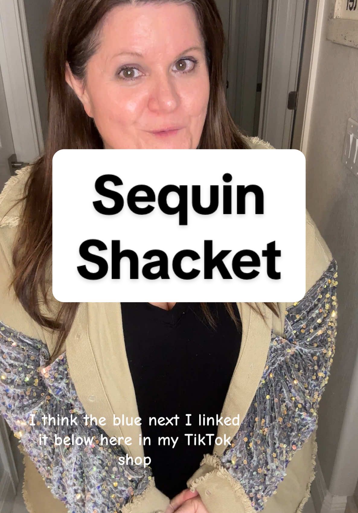 This sequin shacket with frayed edges is so comforable and cute. It comes in five colors and I want them all. 😊 #tiktokshopblackfriday #tiktokshopcybermonday #spotlight #spotlightfinds #blackfriday #shacket #sequinjacket #sparkles 