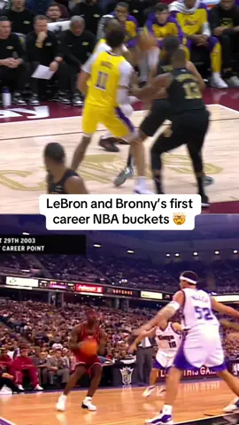 Both hit baseline jumpers 🔥 #NBA #basketball #lakers #lebron #bronny 