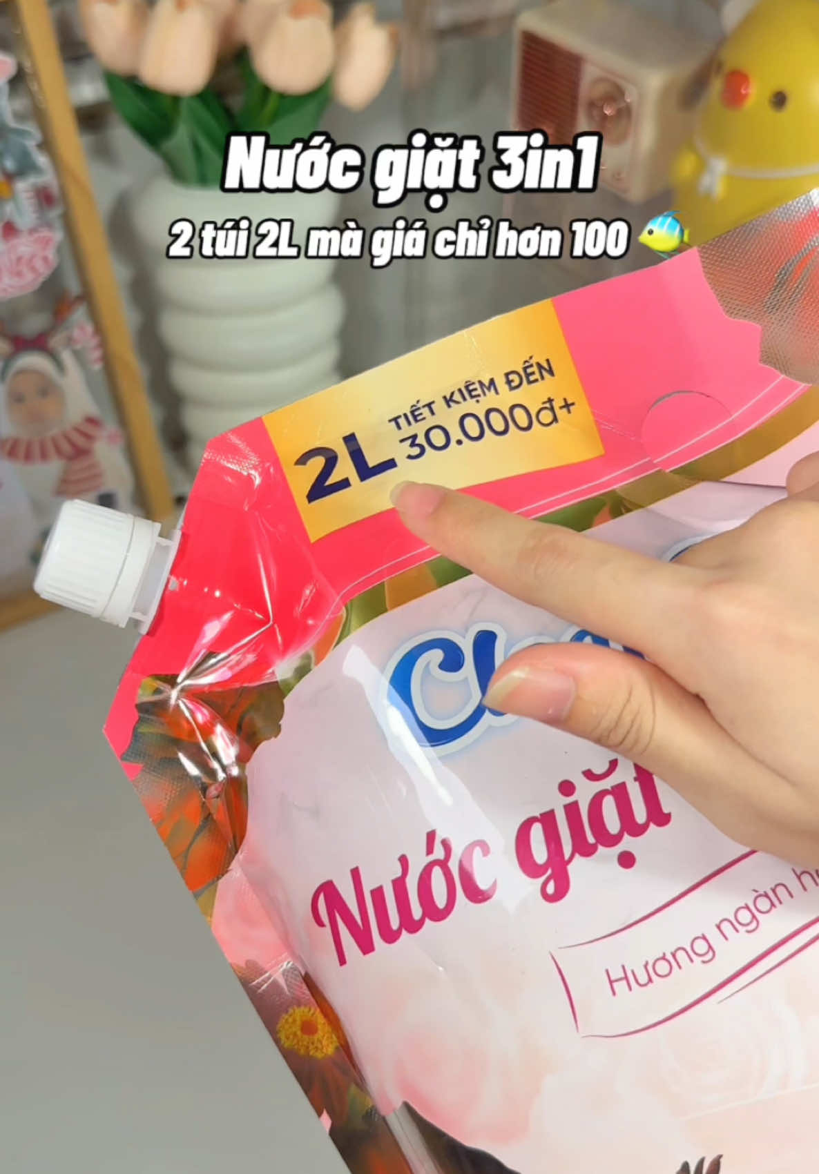 Tui mới tìm được nước giặt 3in1 zá siêu hạt dẻ nè. 100🐠 mà được 2 túi 2L lận #betixiuriviu #xuhuong #viral #muataitiktok #aikomi #cleanz #nuocgiat 