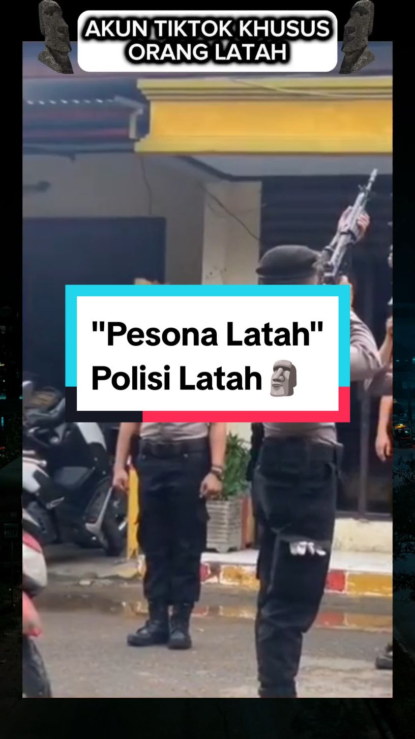 Polisi yang latah 🗿 - 🎥: DM for credit this video!  #oranglatah #videolucu #kaget #lucu #fyp 