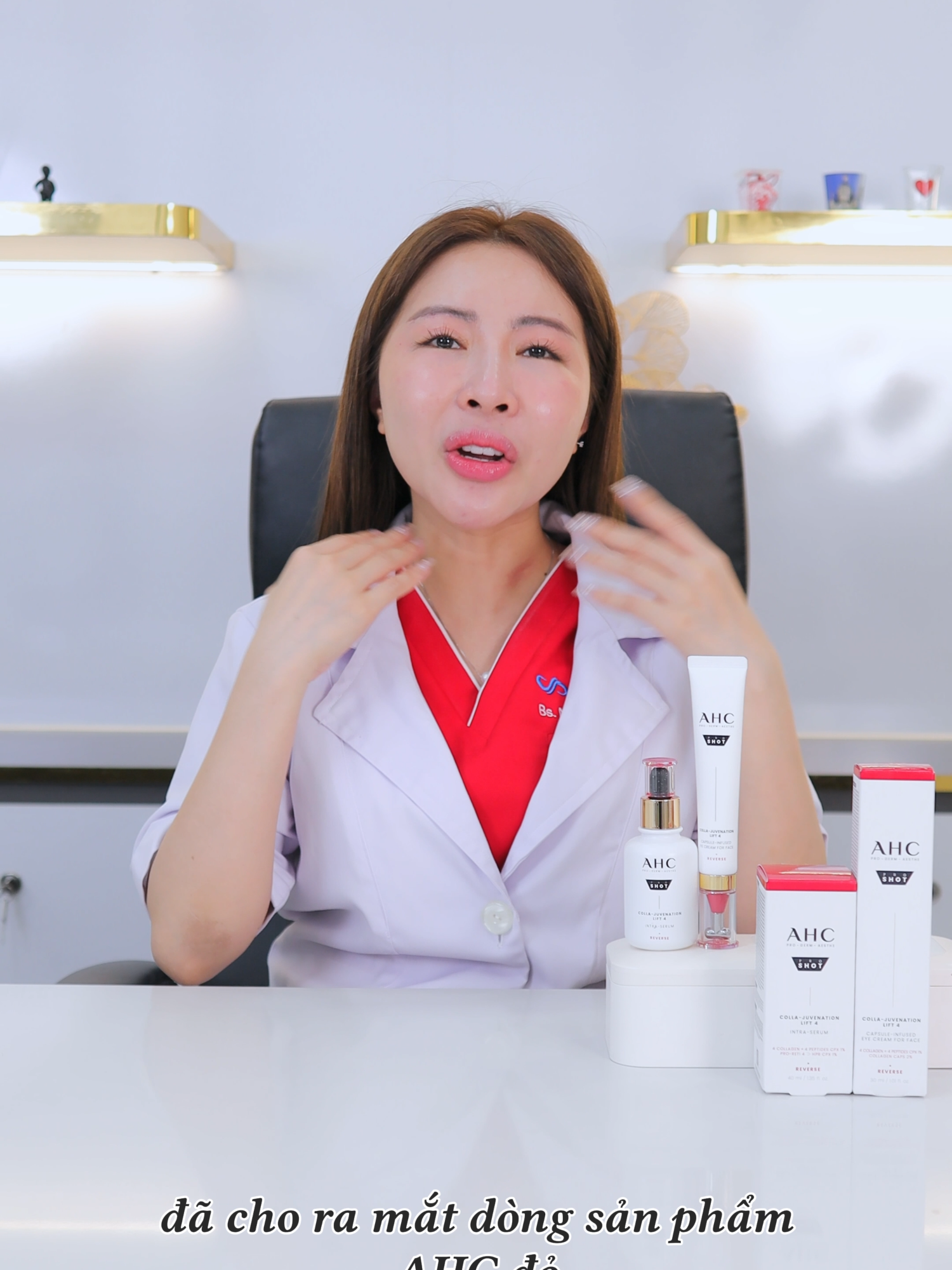 Trẻ hoá da mặt ngay tại nhà cùng bộ sản phẩm kem mắt và serum mới đến từ AHC #drngokieukhanh#BeautyTok#doctorsoftiktok#ahcvietnam #ahclieutrinhthammyhanquoc