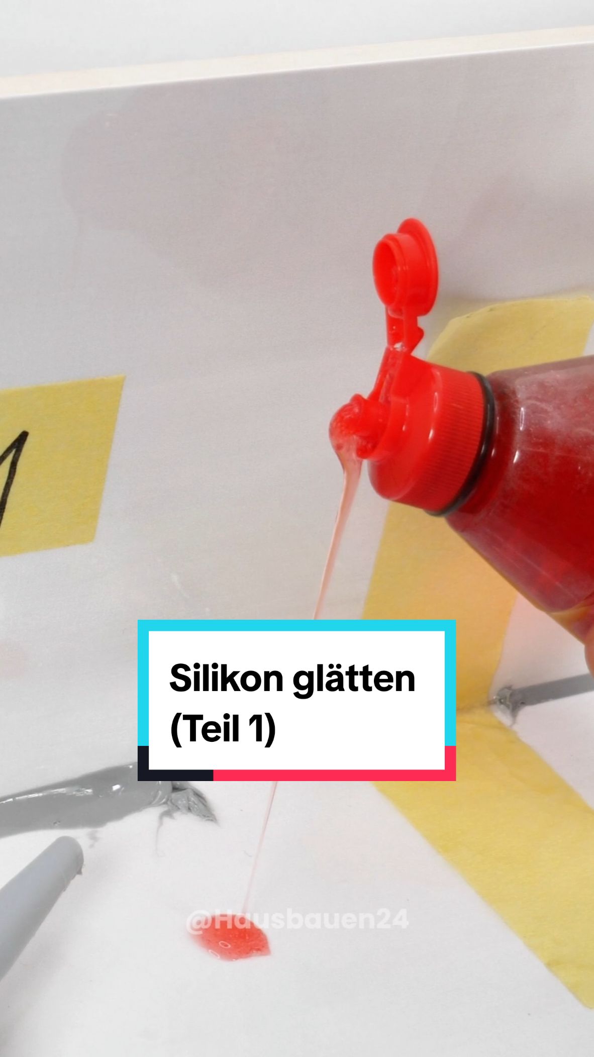 Silikon glätten - diesen Fehler machen viele Heimwerker ubd Fliesenleger. Nutzt kein Spülmittel und schon gar nicht vor dem Abziehen des Silikons. Ich zeuge euch hier, warum das Silikon oft schlecht haftet und anfängt zu schimmeln. #silikon #silikonziehen #silikonschmimmel #verfugen  #silikonglätten #heimwerken #selbermachen #silikonieren 