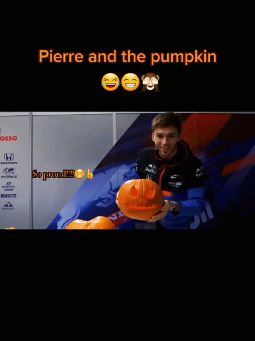 Pierre and the pumpkin is my all time favorite F1 Halloween video!🫶🎃😂 @Pierre Gasly #pierregasly #happyhalloween #halloween2024 #f1tiktok #f1 #f1fans #fy #pumpkin #f1drivers 