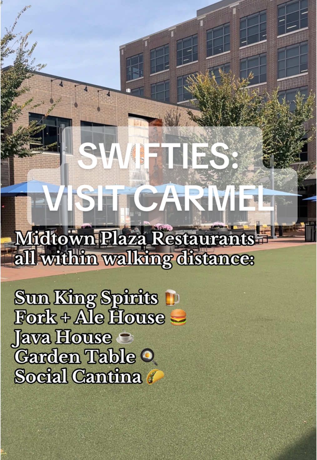 Award winning Carmel, IN is a destination! See what’s so great about the city while you’re in town for the #erastour #swifties #indiana #carmelindiana #thingstodoindy #visitindy #taylorswifterastour #carmelrealtor 