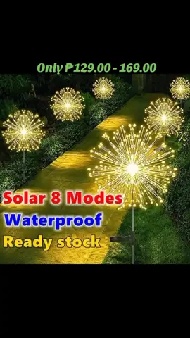 Only ₱129.00 - 169.00 for 200LED Solar Fairy Lights Outdoor Waterproof 8 Modes Christmas Lights LED Firework Lamps for Garden Christmas Tree! Don't miss out! Tap the link below