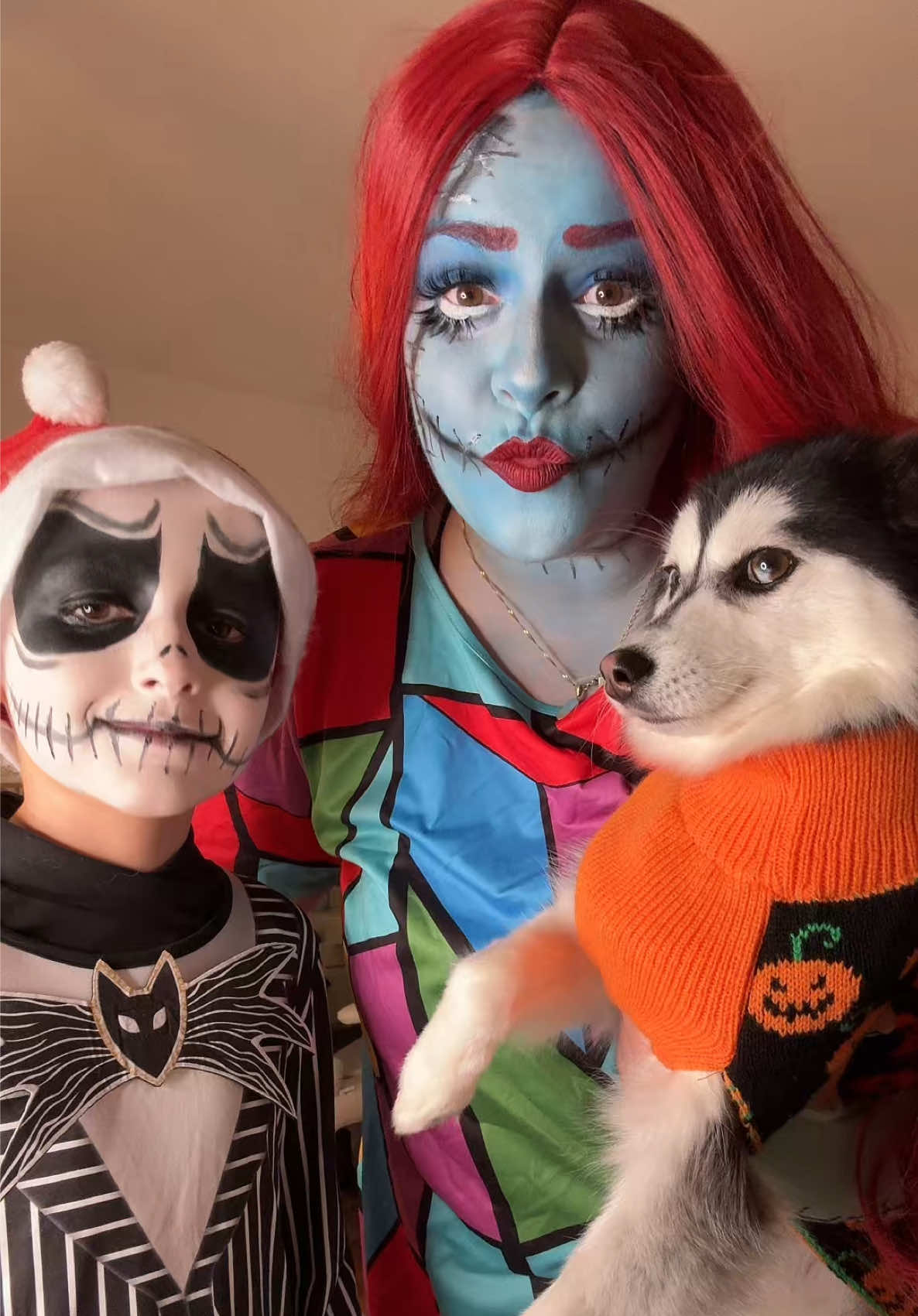 Le chien a l’air ravi 😂😭 #halloween #halloween2024 #mrjack #jack #letrangenoeldemonsieurjack #sally #cosplay #disney 