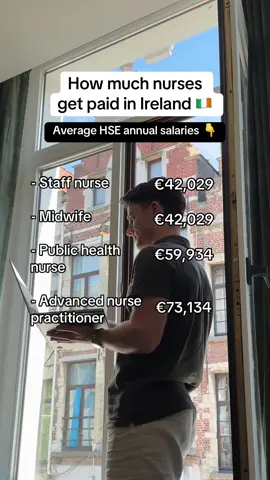 How much nurses get paid in Ireland 🇮🇪  #moneymindset #ireland 