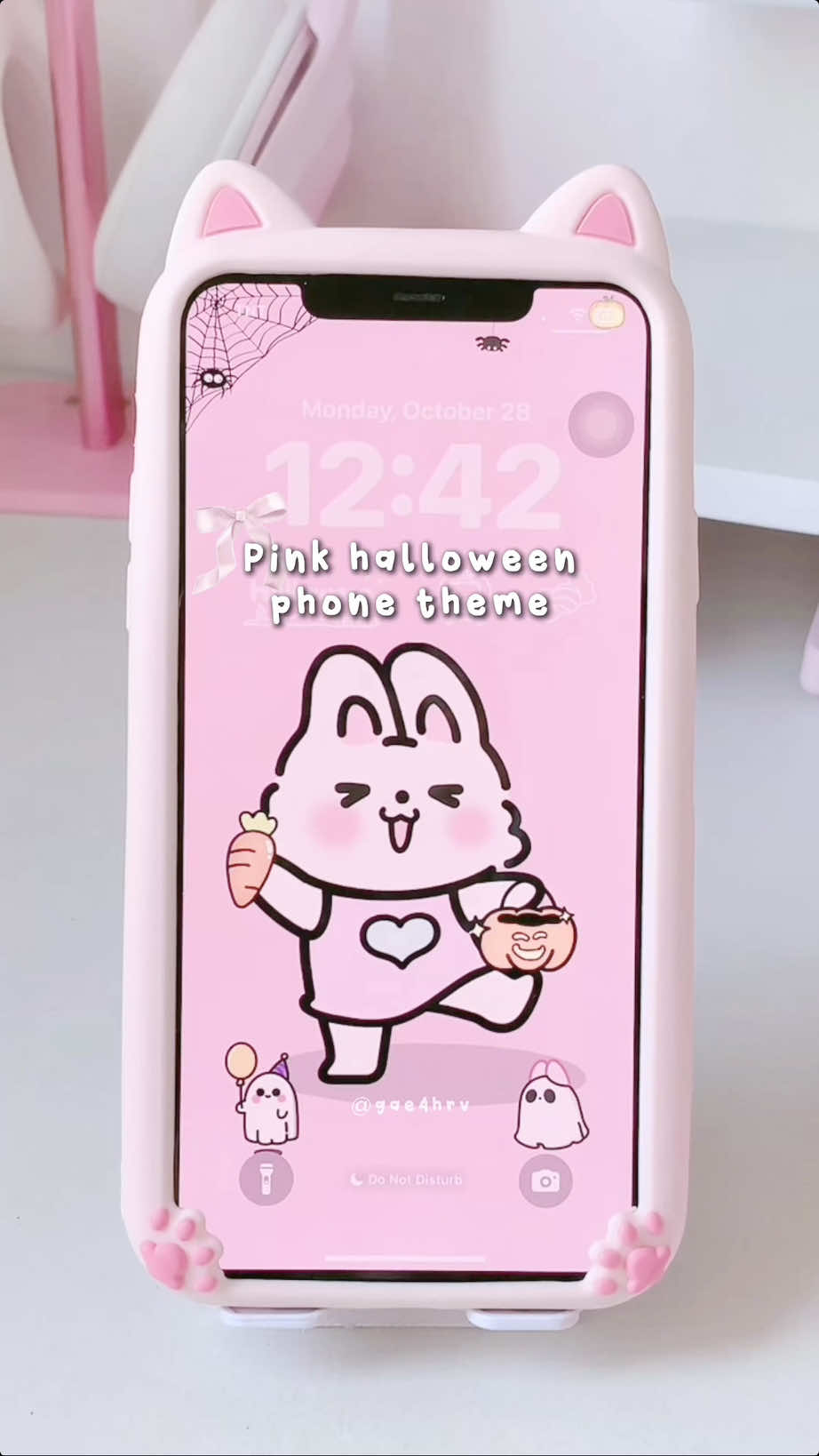 pink halloween phone theme💞🌸 -dynamic island -lockscreen @iScreenApp  #iScreen #iScreenapp #halloween #spooky #lockscreen #dynamic #mymelody #pink #lockscreen #tutorial #fyp #cute #foryou #fypage #wonyoungism #aesthetic #kitty 