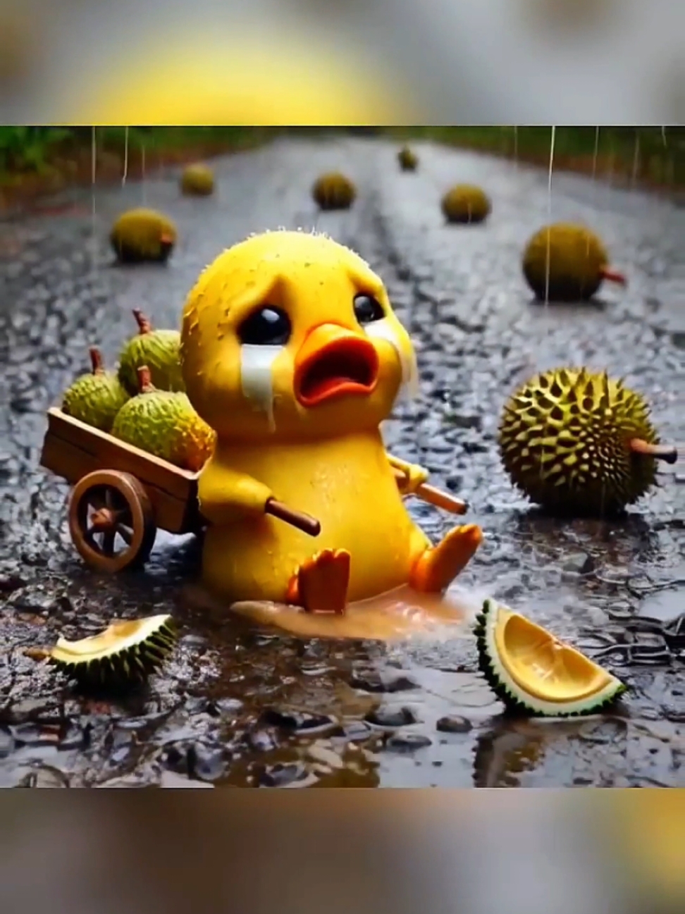 Anak bebek panen durian sendirian🥲 #animal #bebek #duck #kartun #kartunlucu #kartunanak #fyp #videoviral #viralditiktok #tiktokviral #trendingvideo #capcut 