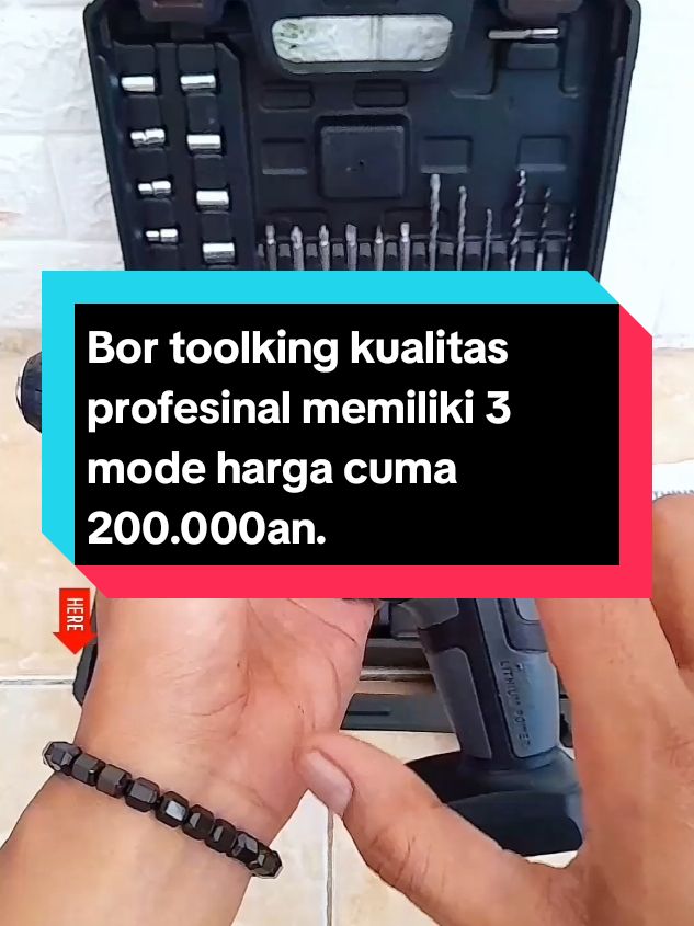 Bor toolking kualitas profesinal memiliki 3 mode harga cuma 200.000an. #bor #bortangan #borbaterai #borcas #borcordless #borimpactdrill #bor3mode #borlistrik #bormurah #borprofesional #bortoolking #rekomendasibor 