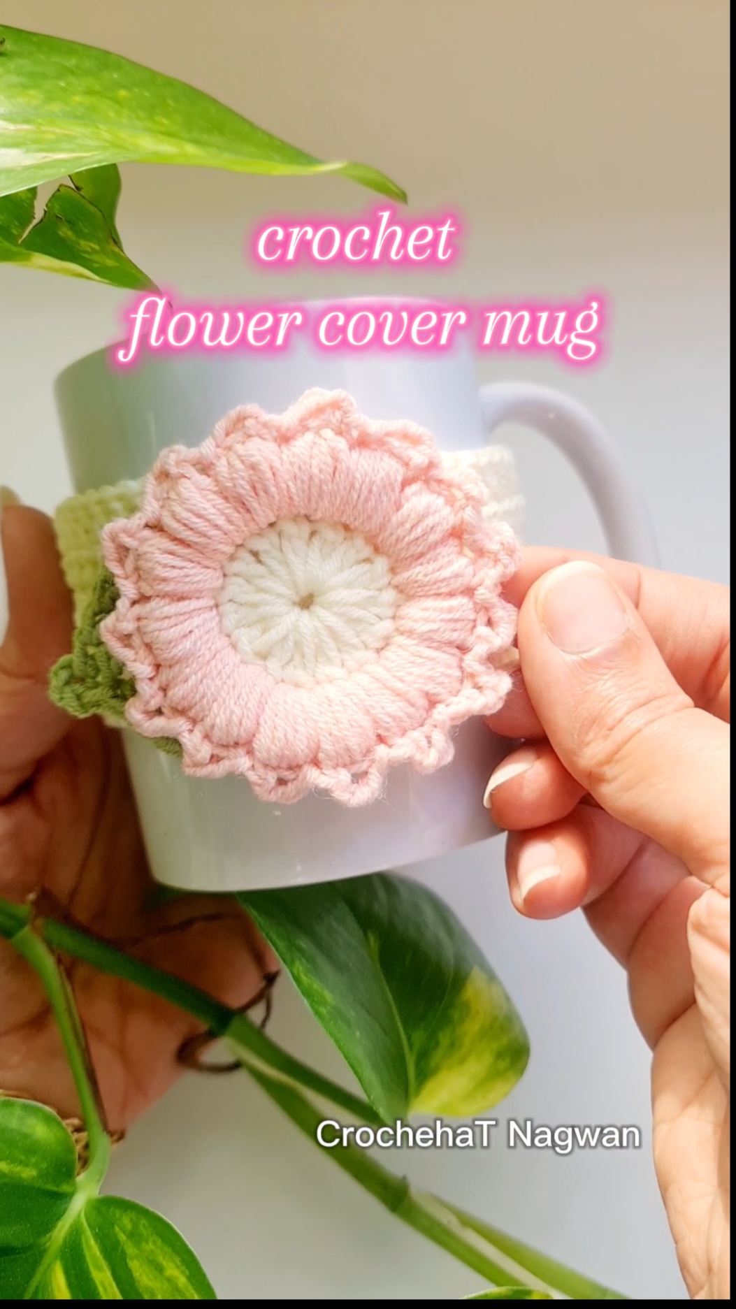 Replying to @m_80____mooo0on Crochet Sunflower Mug Cozy  mug with crochet cover @Crochehat.Nagwan 🍵 🧶🪡 #crochet #tutorial #flowers  #handmade #crochetwithme #crochetersoftiktok #crochettutorial #stitch #tips #design #decoration #crochehatnagwan 