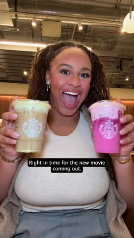Who else is excited about these new @Starbucks Wicked-inspired drinks available now?!?! And don't forget to see WICKED in theaters November 22nd! #StarbucksAmbassador #Starbucks #WickedMovie 