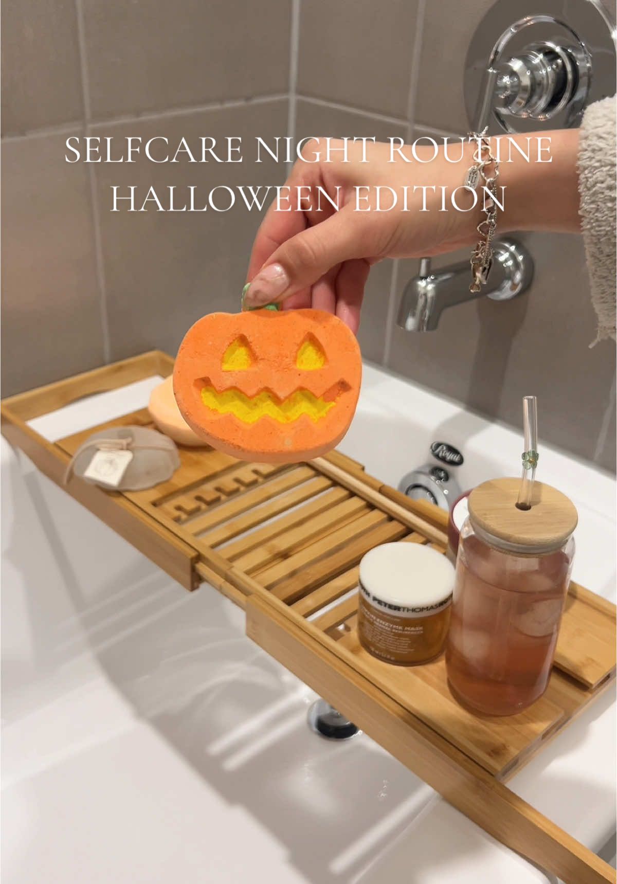 Asmr selfcare night routine halloween edition 👻🛁🫧 #SelfCare #nightroutine #asmrsounds #cleangirl #night #routine #grwm #asmrtiktoks #CleanTok #fall #cozy #skincare #halloween2024 @Peter Thomas Roth Labs @LUSH @Dove Beauty & Personal Care 