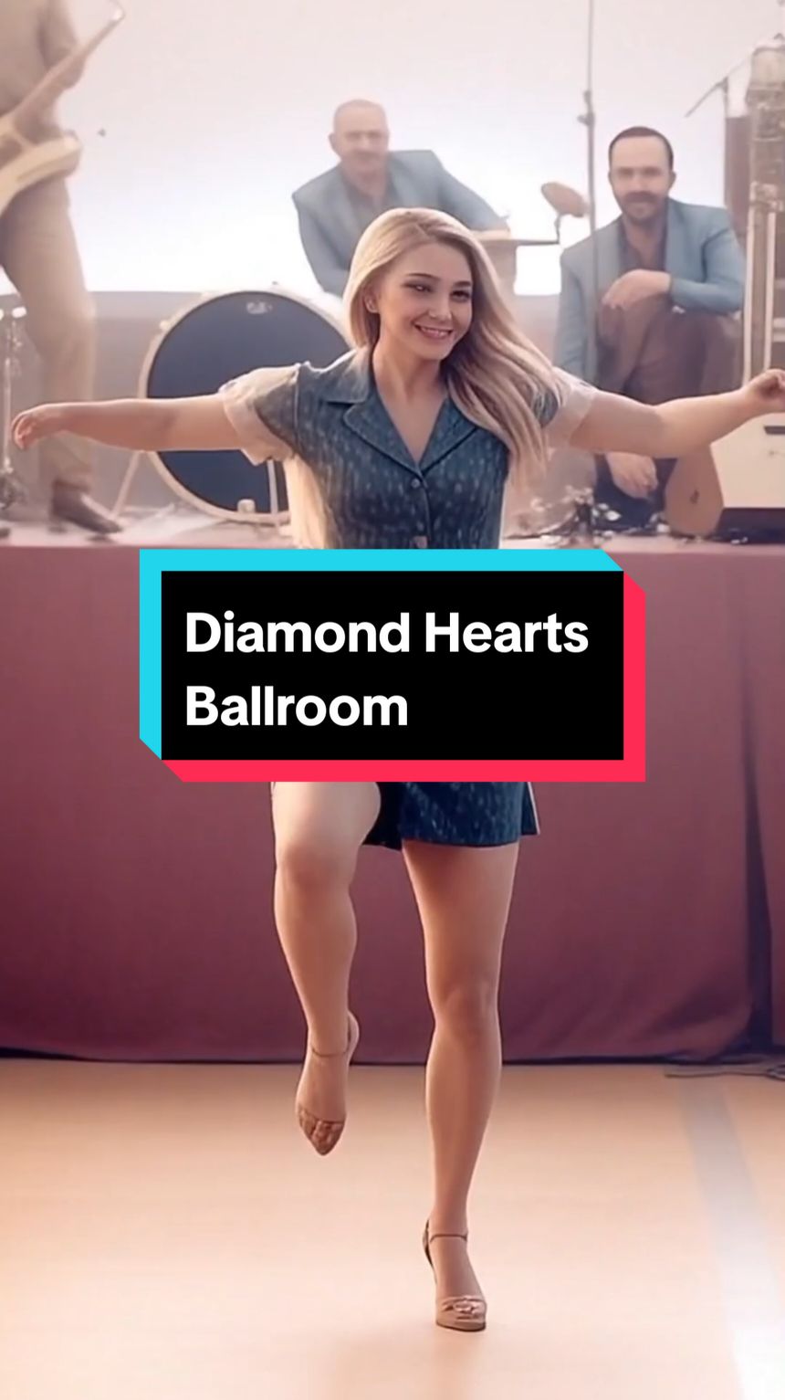 Diamond Hearts in KI. #aiballroom #aidanceworld #dancewithai #aiworld #aibeauties #diamondhearts 