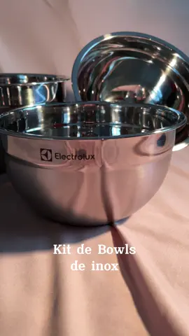 Kit - Bowls de inox da Electrolux #casanova #enxoval #comprinhas #enxovaldecasanova #compraspracasa #sonho #casal #casa #casamento #shopee #cozinha #eletrolux #bowls #bowlsinox #fouryou #viralvideos @Eletrolux 
