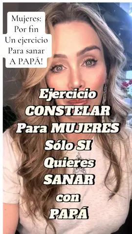 Este ejercicio es Absolutamente poderoso cuando tienes rabia , cuando estas molesta con tu PADRE … hazlo primero escuchando SOLAMENTE ESCUCHANDO .. y sientete 💜💜💜 al dia siguiente HAZLO HABLANDOLO TU 💜me Cuentasn!  #constelacionesfamiliares #graciaspapa #graciasmama 