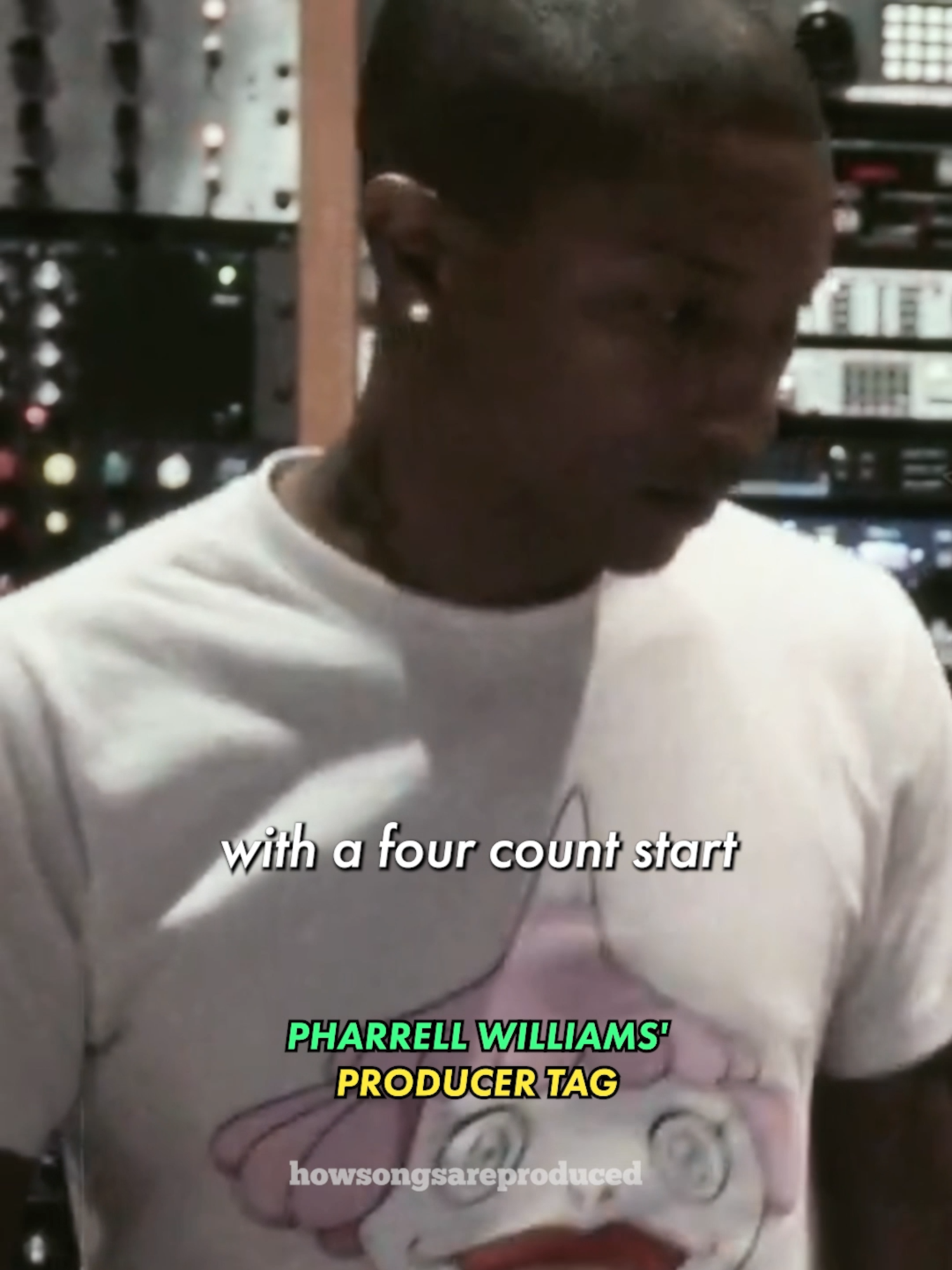 Best Signature/Producer Tag in Music: Pharrell Williams’ Iconic Four-Count Start harrell Williams has been known for his "four-count loops" or "four-count starts" at the start of the beats that he produced, which is considered as a producer signature(tag). The first instance of the "four-count beat" started with SWV's song "Right Here", which Williams was featured on the remix of. Williams has revealed in an interview with Vulture in 2019 that the creation of the four-count loop was unintentional, and the loop was essentially what was left in the song while trying to start a song on the beat instead of using a metronome A producer tag (sometimes simply called a tag) is the element of a song, typically at the beginning of it, inserted there by the song's producer – a short sound meant to familiarize the listener with who is responsible for the production of the song. Most notably prevalent in hip hop music, producer tags became popular during the 2000s,[1] and were first used as a way for producers to identify themselves on songs, or "sign" the instrumental (commonly known as a "beat") they made as protection against someone stealing the beat. They experienced a massive rise in popularity during the late 2000s and early 2010s with the rise of the trap subgenre of hip hop. Songs: Snoop Dogg - Drop It Like It's Hot Tokyo Drift - Teriyaki Boyz Pharrell Williams - Happy Kendrick Lamar - Alright Cris Cab - Liar Liar #pharrellwilliams #musicproduction #producertag