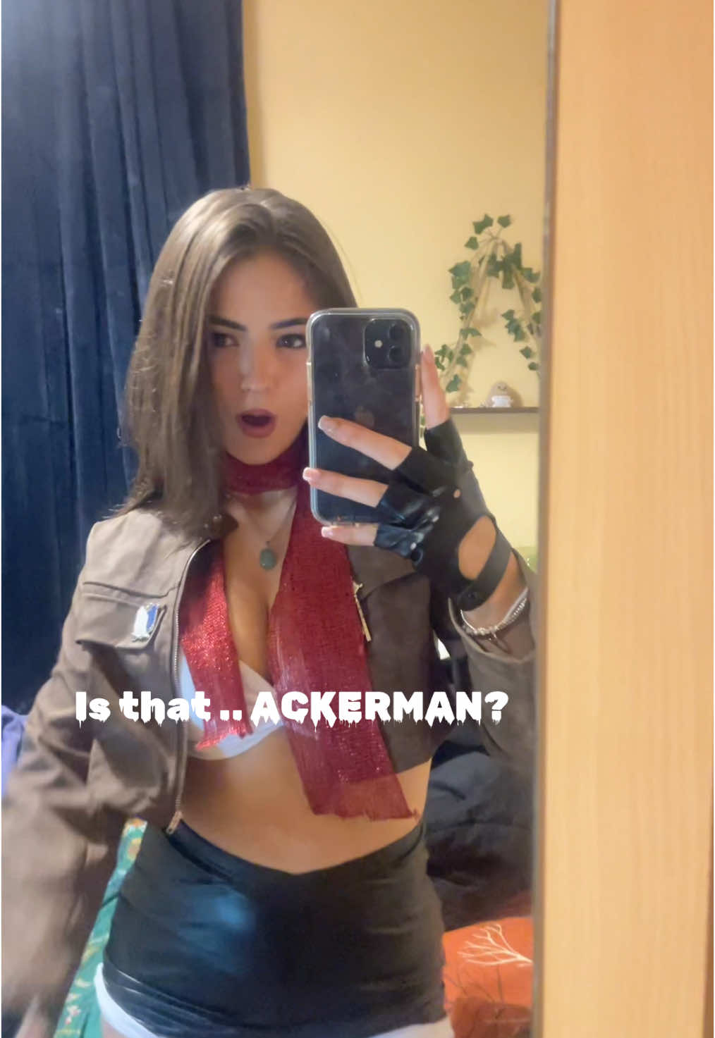 Wrong ackerman but just pretend ! #AttackOnTitan #halloweenlook #mikasaackerman 